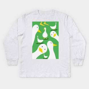 Duckie Family Kids Long Sleeve T-Shirt